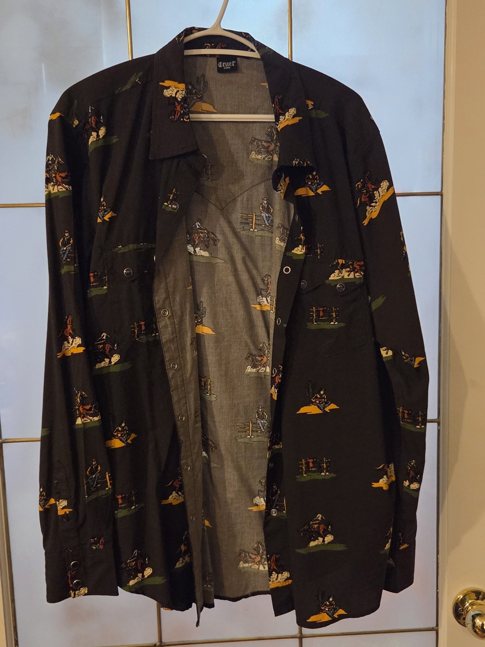 Women's Brown Rodeo Button-Up Shirt